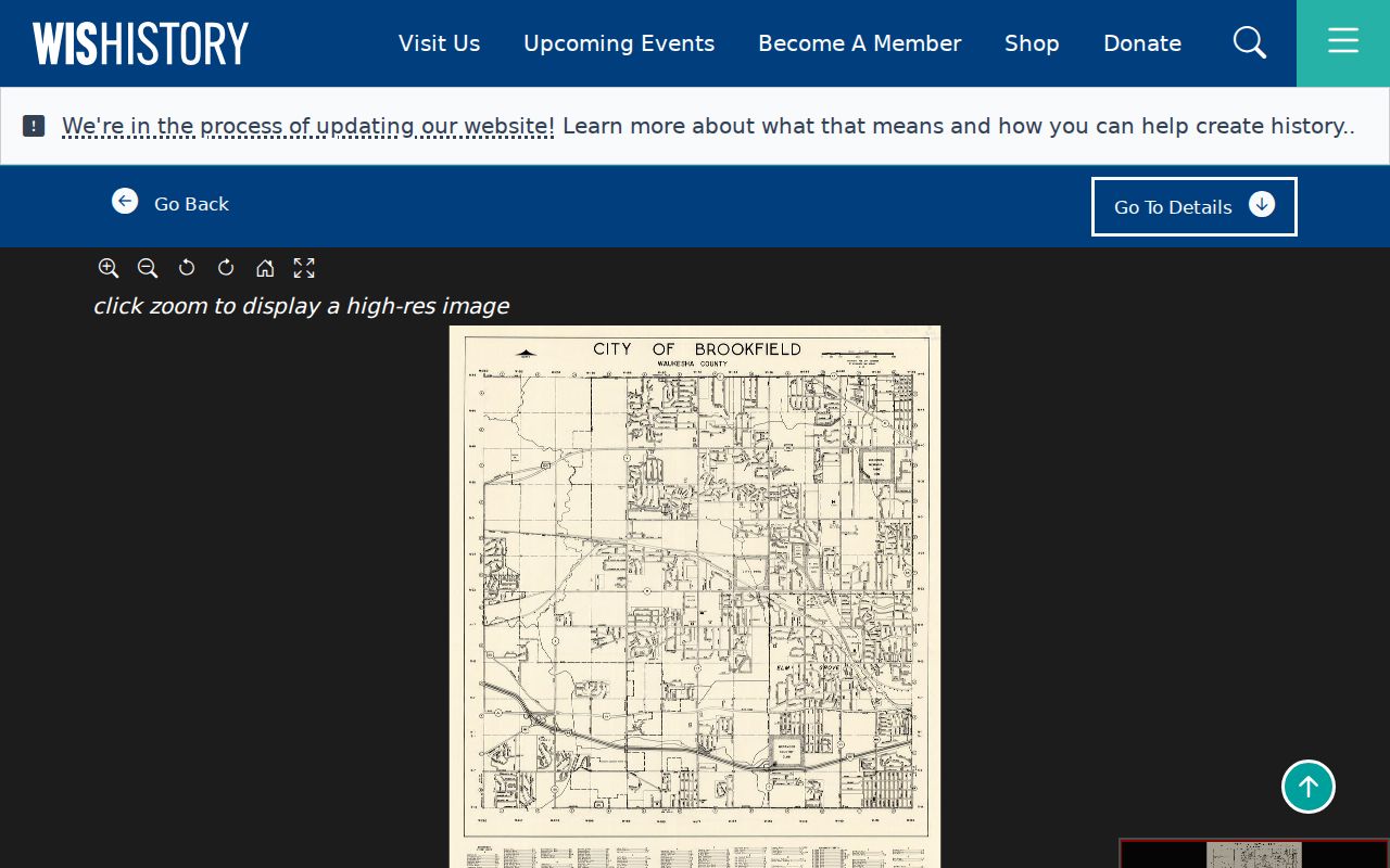 Wisconsin Historical Society 1965 City of Brookfield map