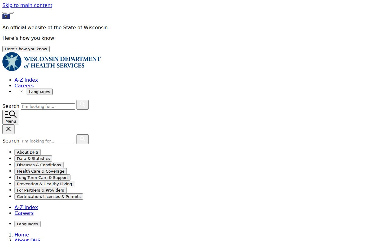 Wisconsin vital records applications page for Brookfield record requests